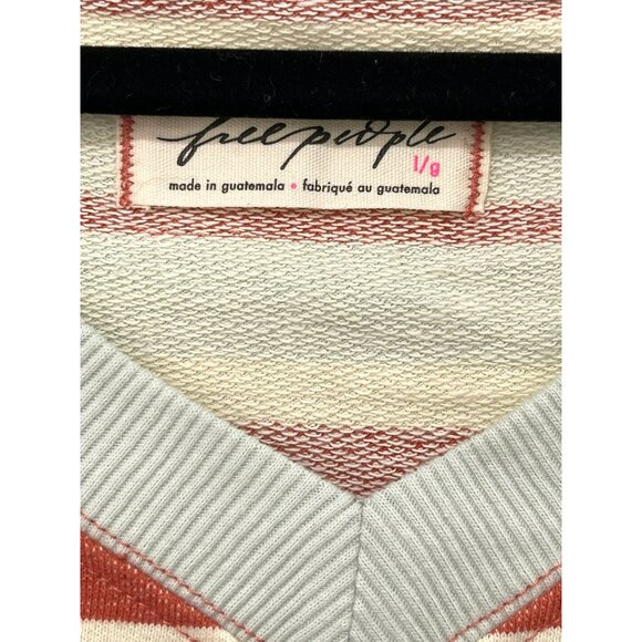 Free People Classic Striped Sweatshirt NWOT Sz Large - Picture 6 of 6